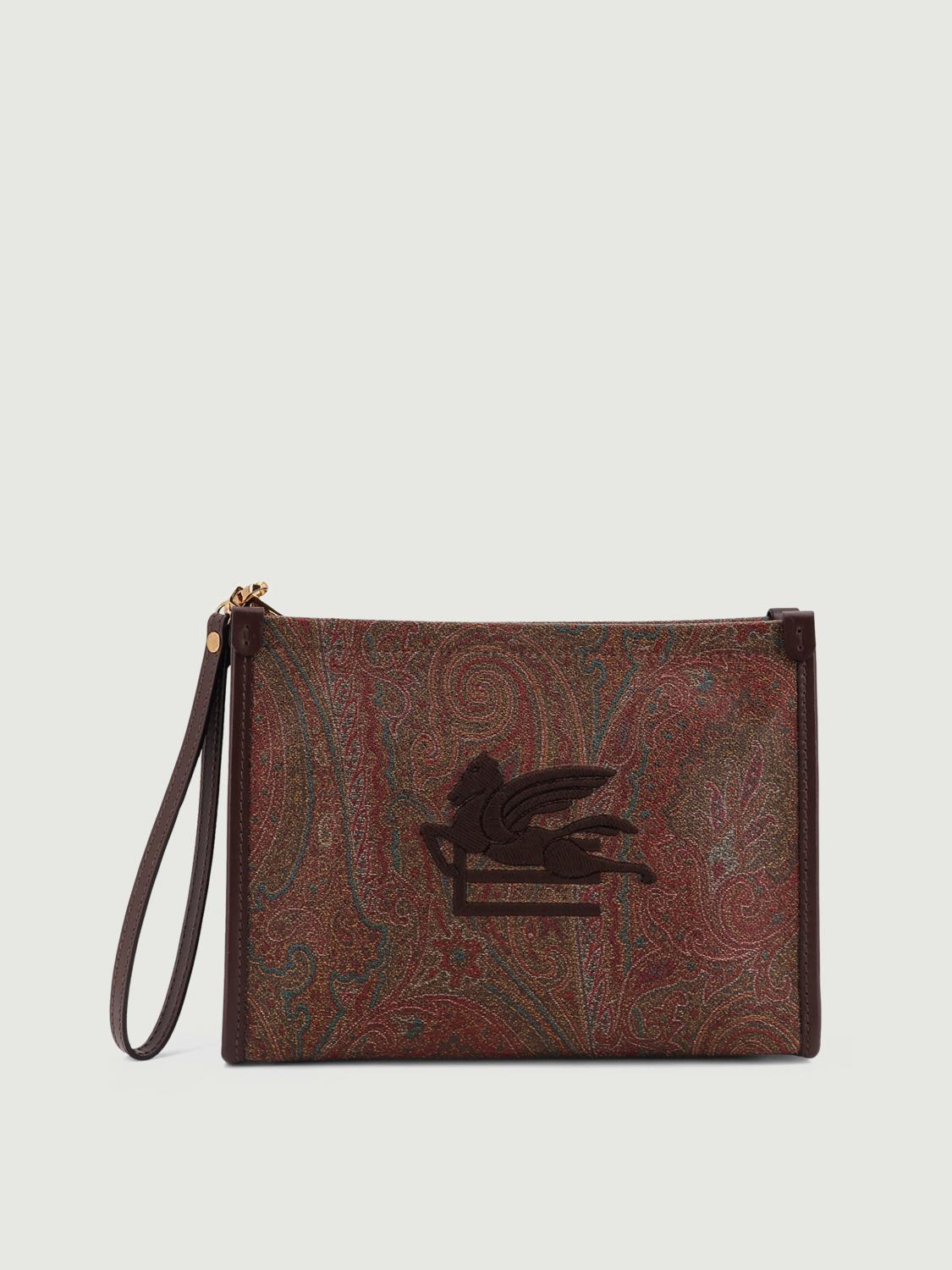 Etro Women Paisley Jacquard Fabric Clutch Bag In Multi