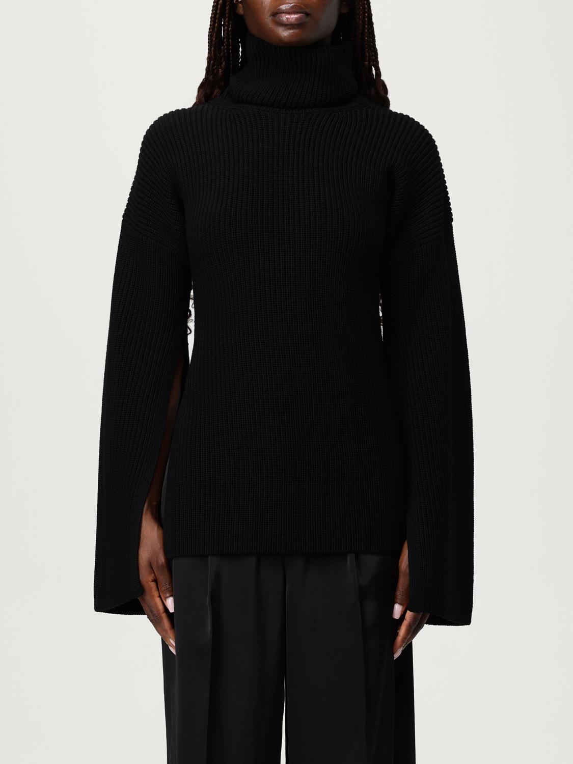 Totême Ribbed-knit Wool Turtleneck Sweater In Black