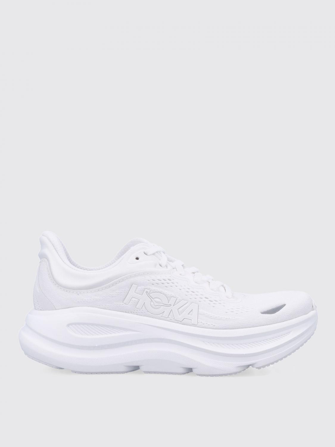 Hoka Bondi 9 Rubber-trimmed Mesh Sneakers In White