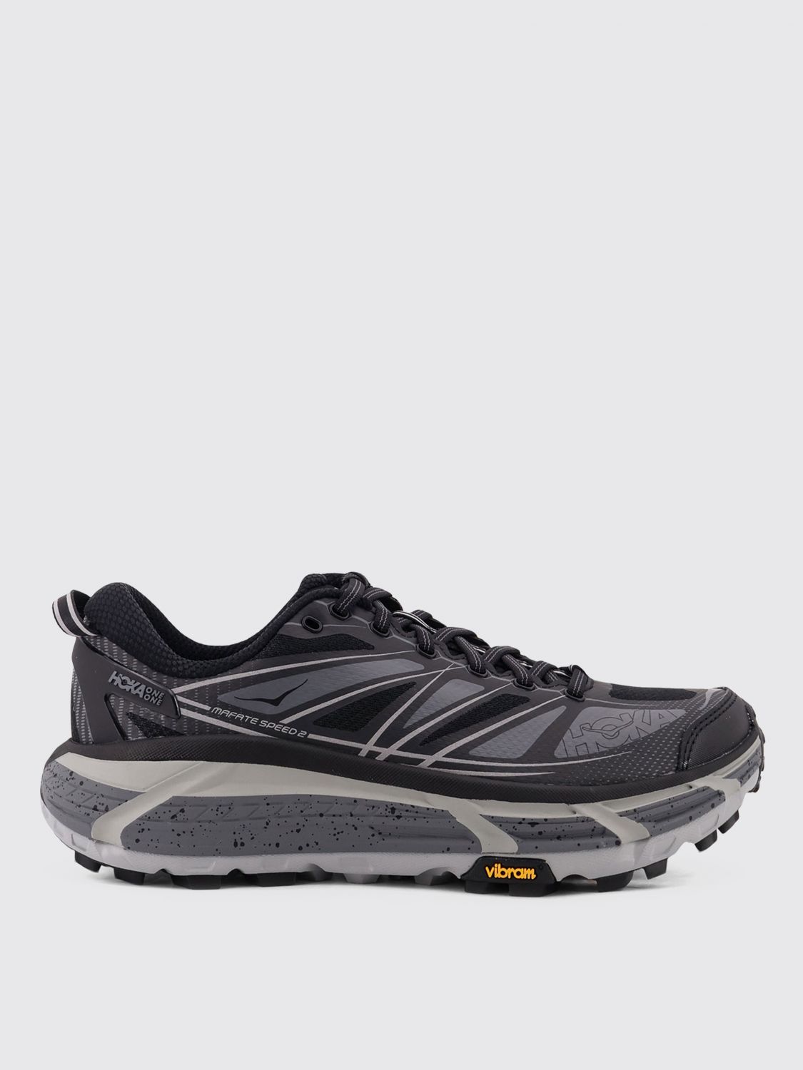 Hoka Mafate Speed 2 Black/grey Trainer In Black