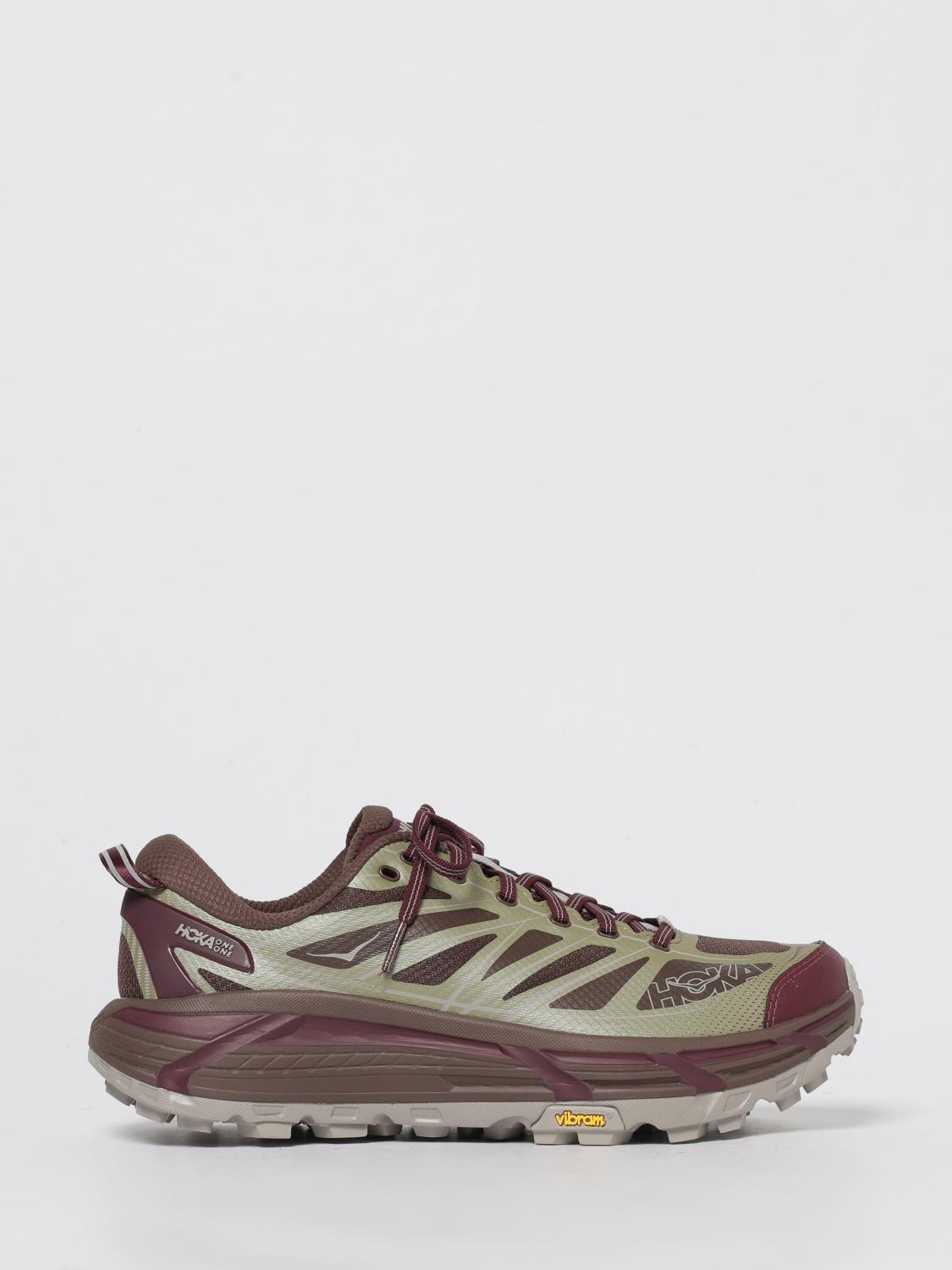 Hoka U Mafate Speed 2 Mesh And Rubber Sneakers In Burgundy