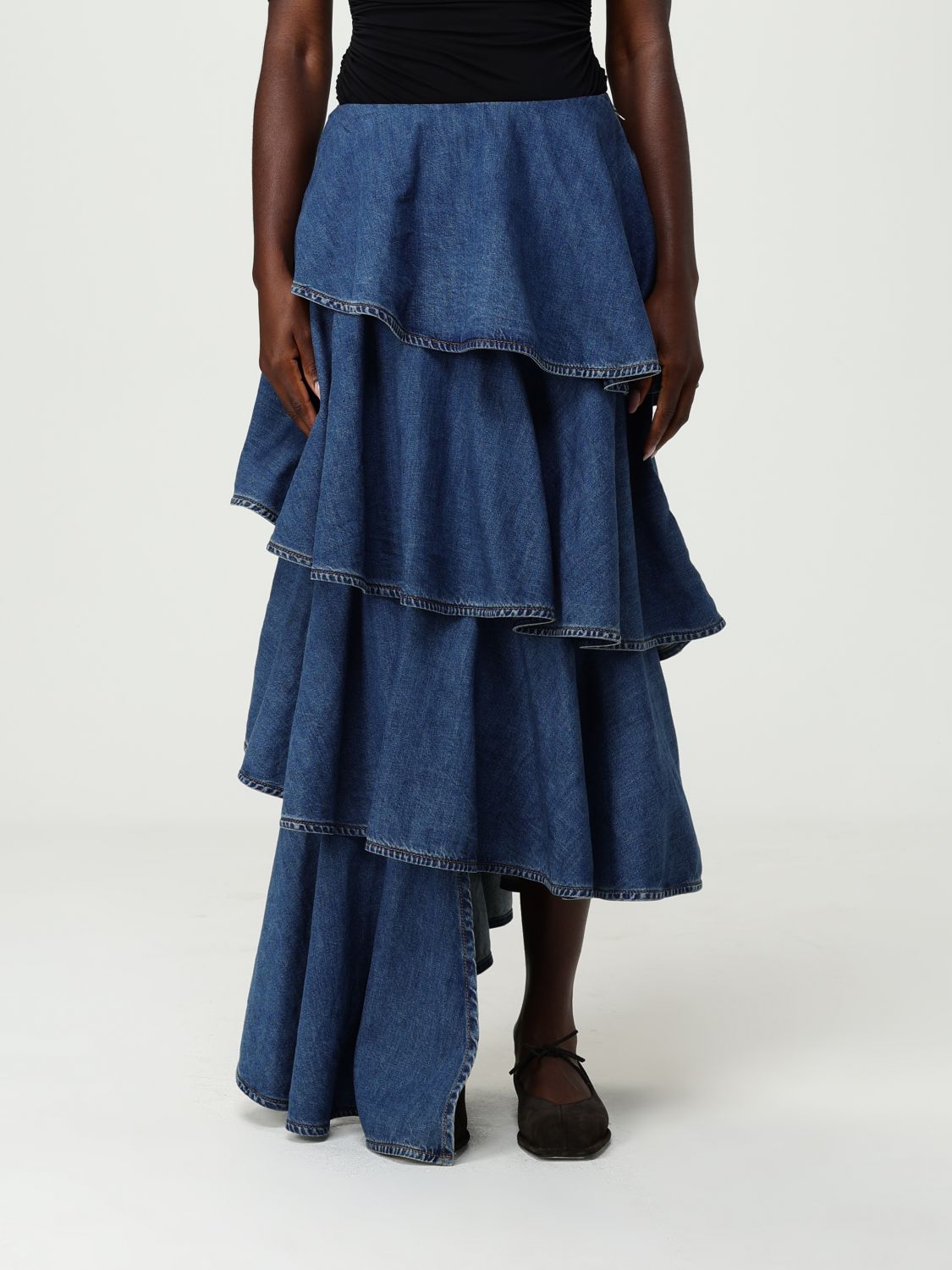 Skirt ALAÏA Woman color Blue