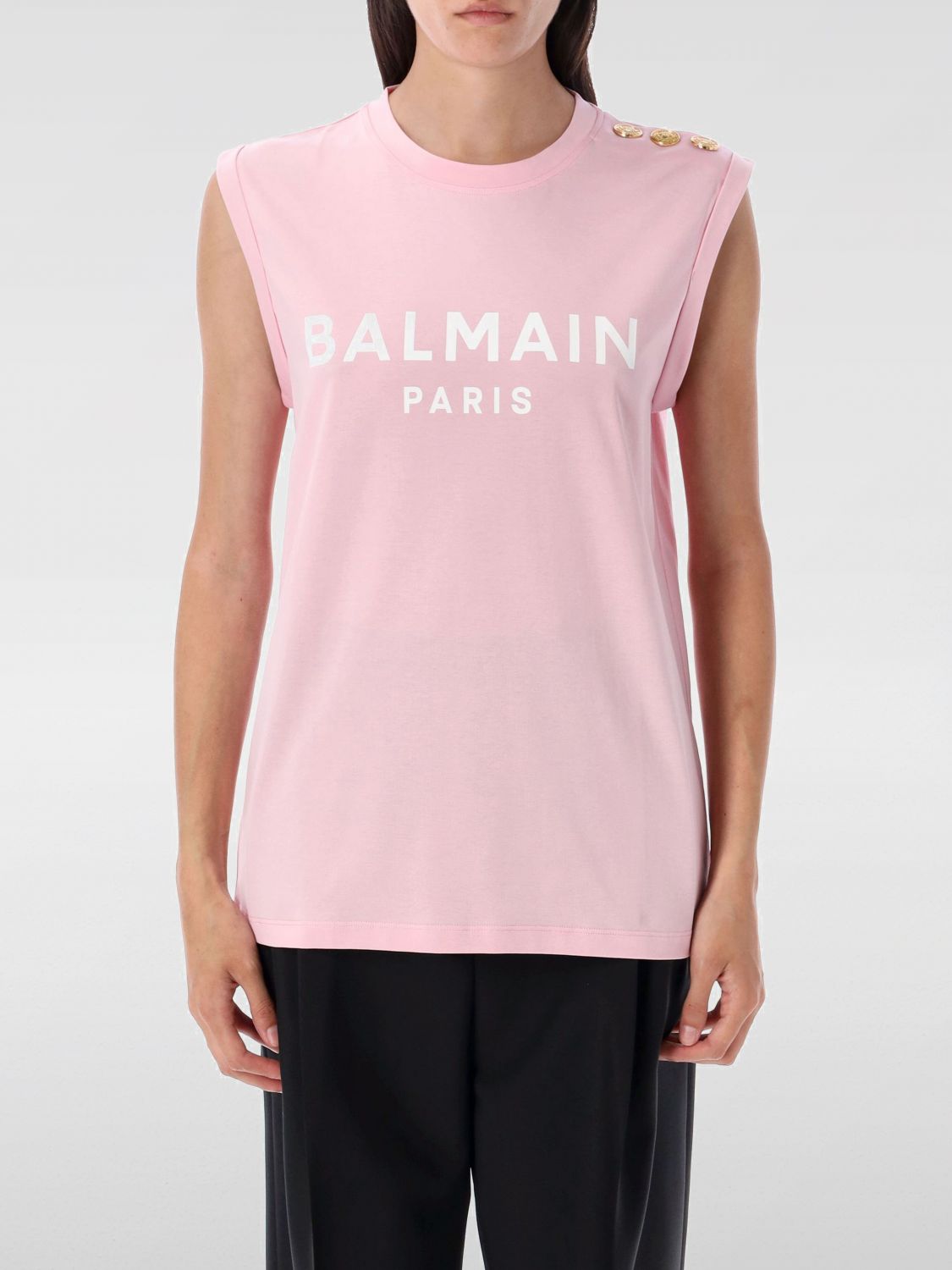 Balmain T Shirts And Polos Pink In Pink