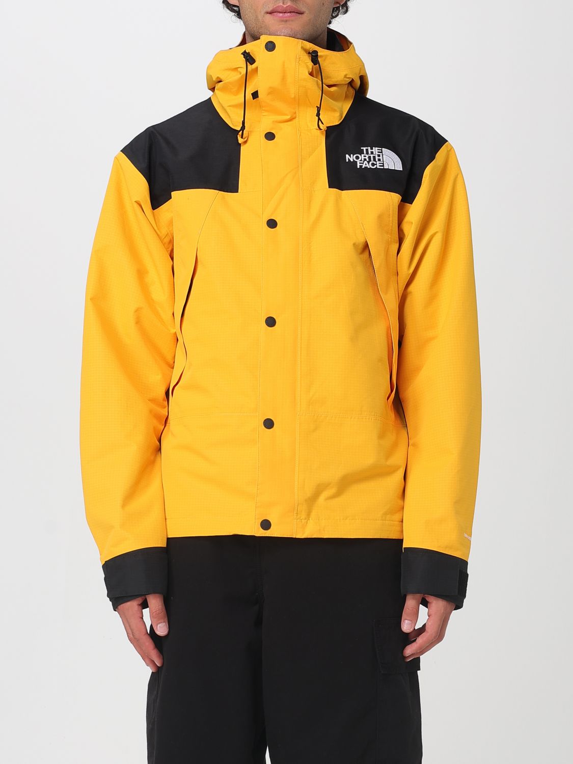 The North Face Windbreaker Jacket With Drawstring And Hood In Brown