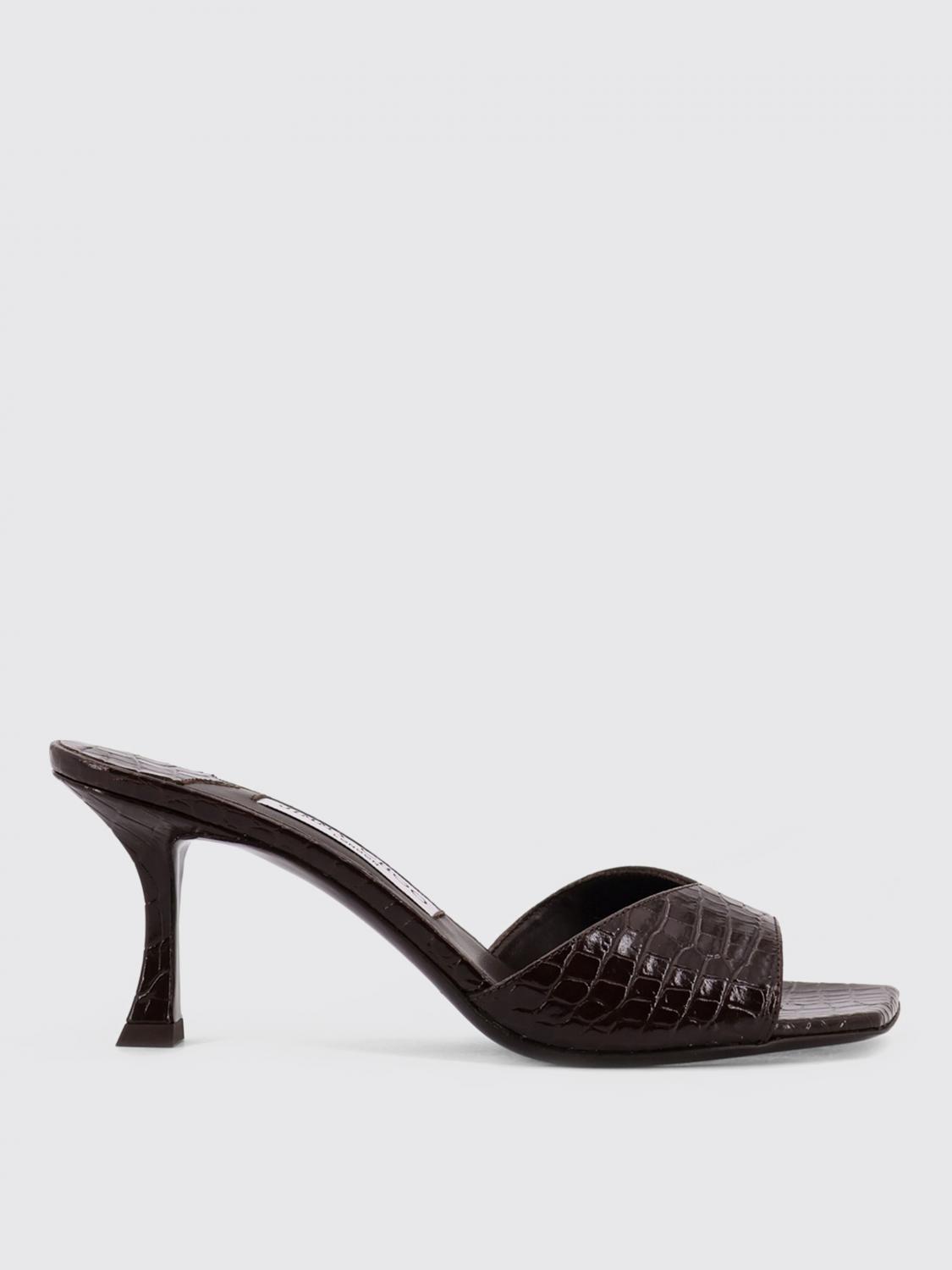 Jimmy Choo Women Skye Printed Leather Sandals In Brown
