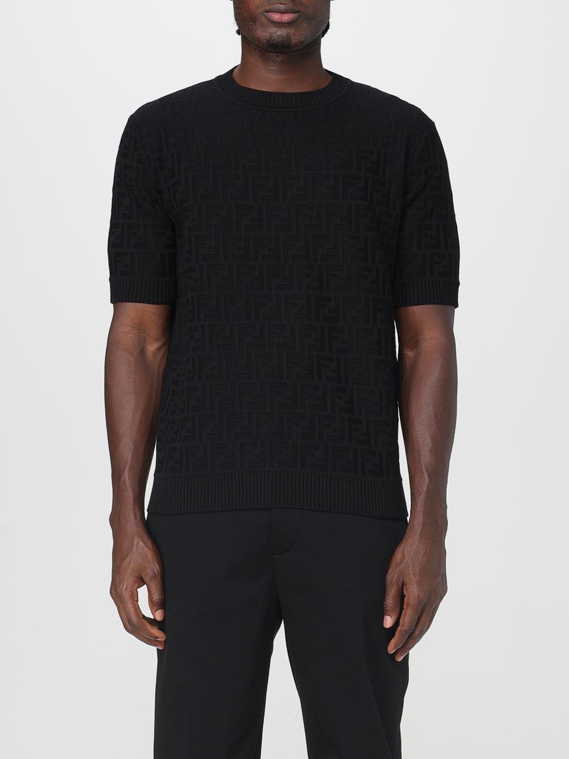 FENDI Pullover in cotone con motivo monogram