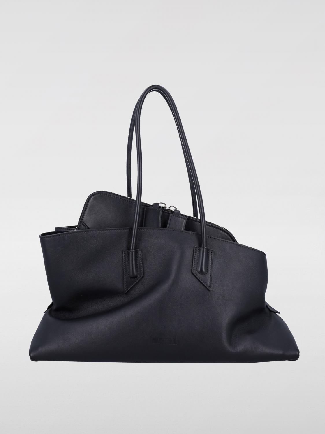 Attico Black La Passeggiata Medium Tote In Black