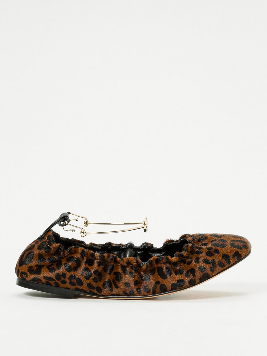 Twinset Twin-set Rounded Toe Ballerinas With Flat Soleupper In Multi