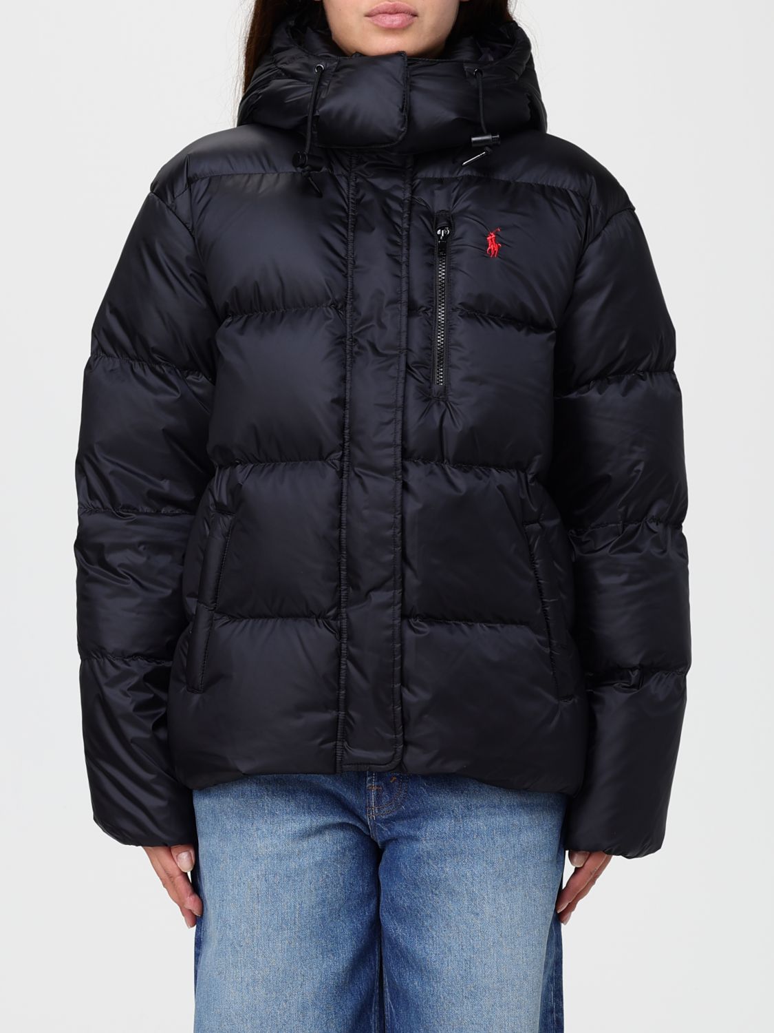 Polo Ralph Lauren Coat Woman Color Black In Blue