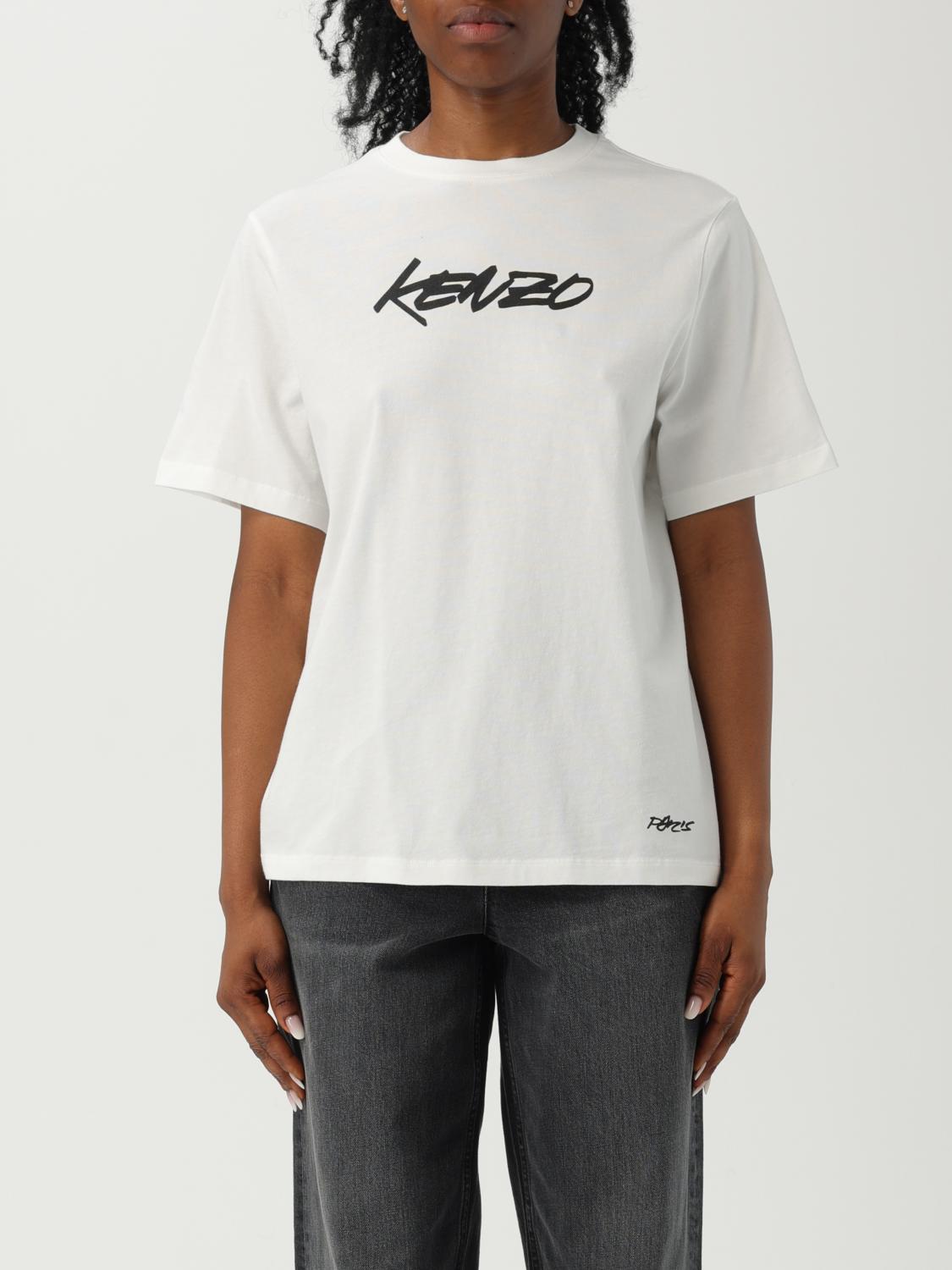 Kenzo Pure Cotton Graphic T-shirt For Comfort In White