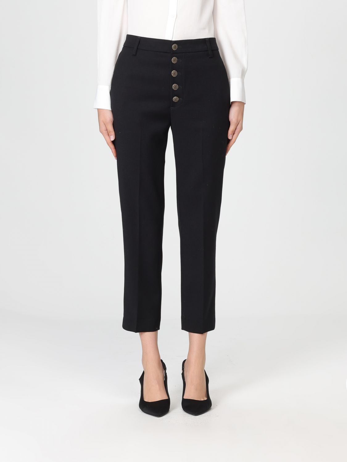 Dondup Pants Woman Color Black In Black