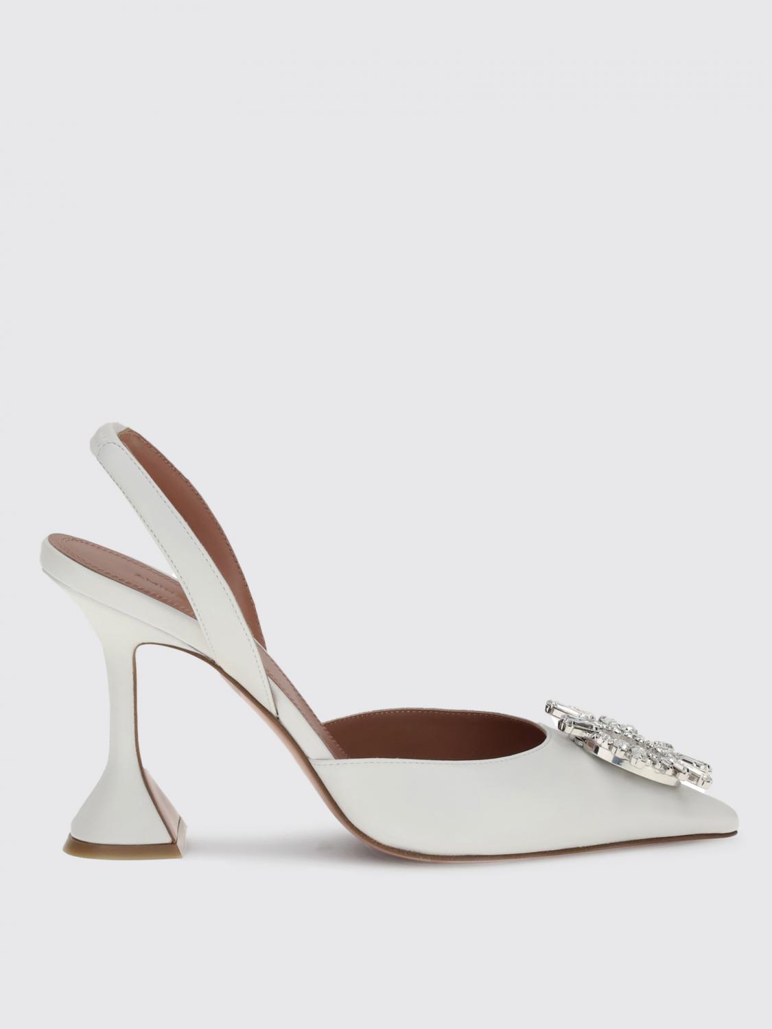 Amina Muaddi Shoes Woman Color White In White