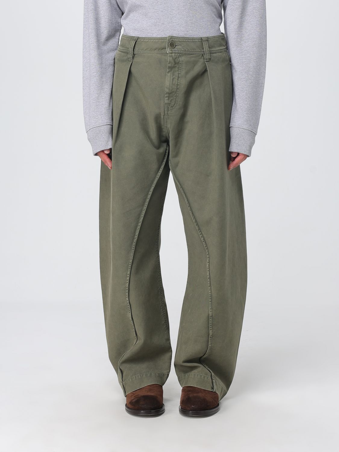 Jw Anderson Seam Trousers Twisted Seams In Green