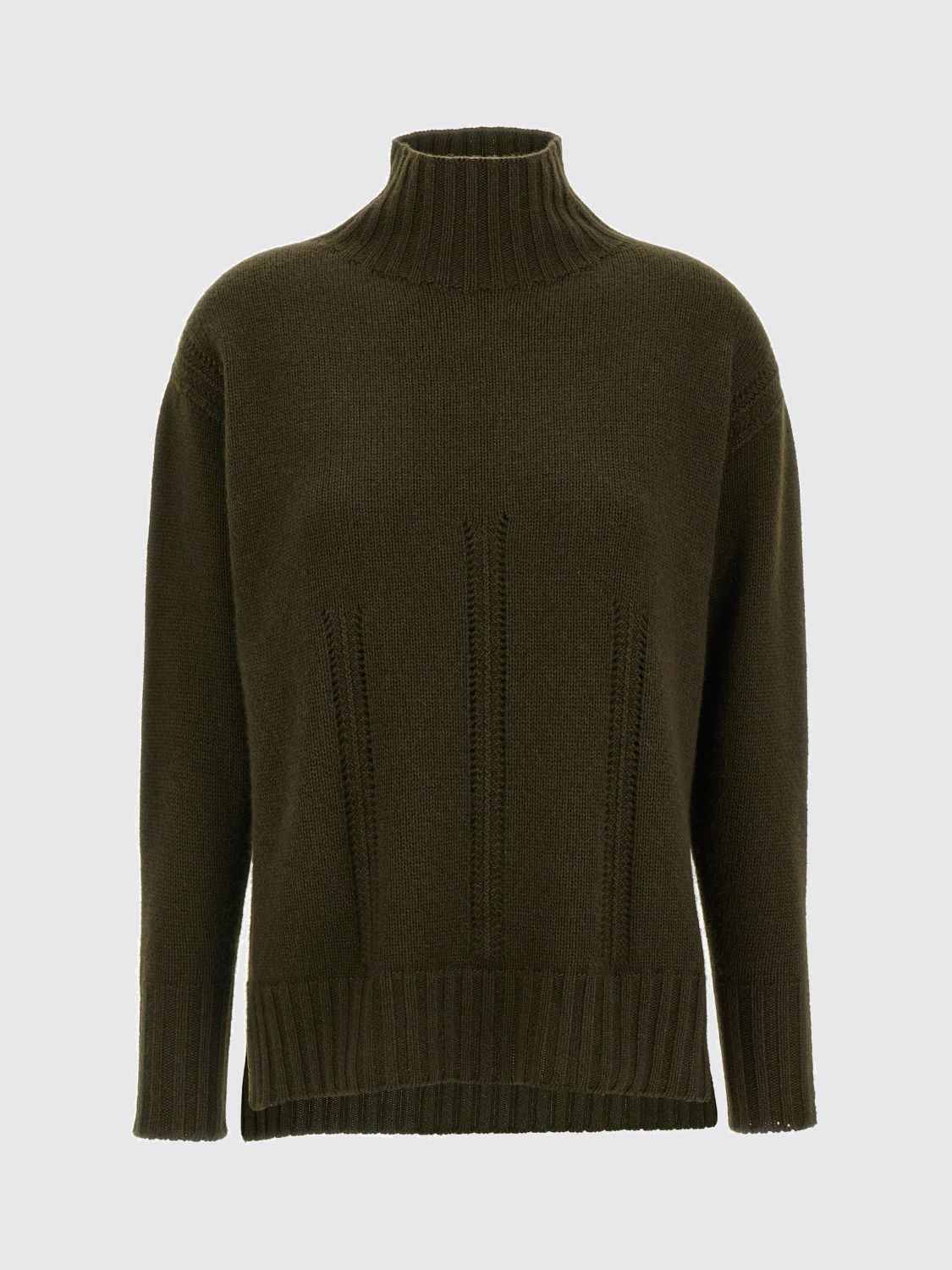 Tom Ford Long-sleeved Mock Neck Cashmere Sweater In Green