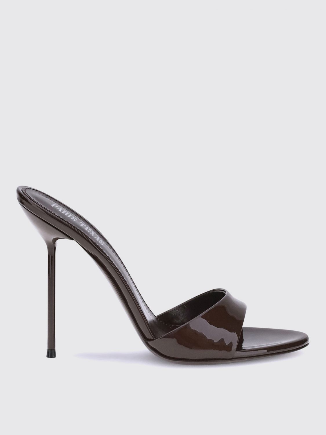 Paris Texas 105mm Lidia Patent Leather Mules In Black