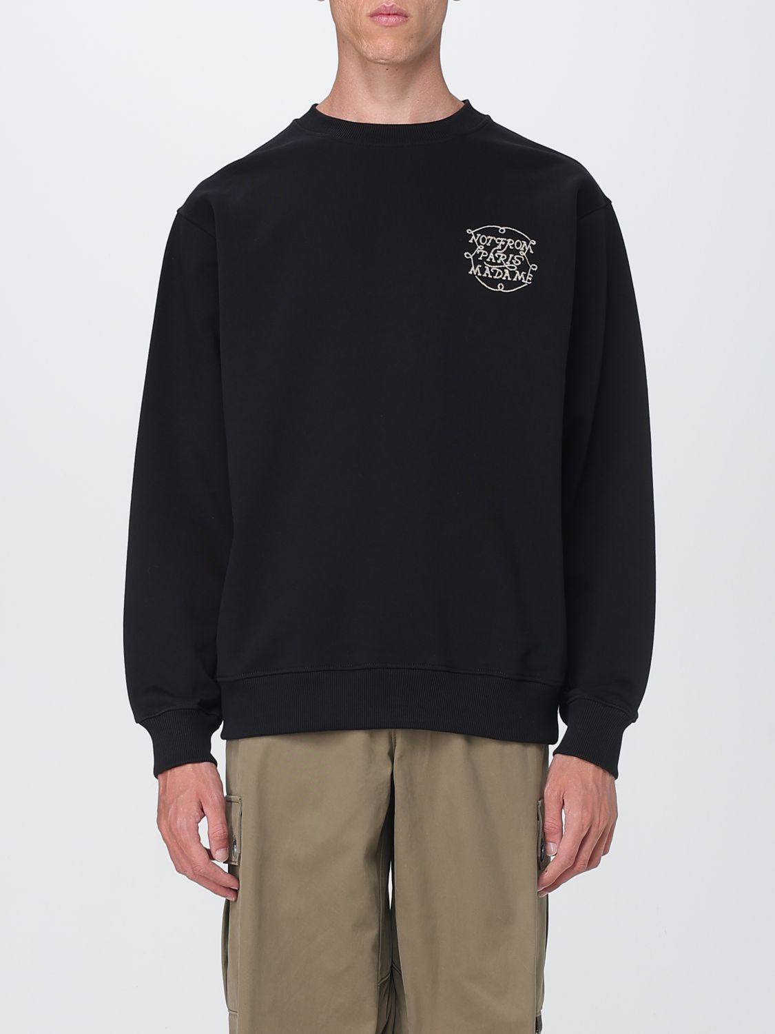 Drôle De Monsieur Le Sweatshirt Slogan Tressers In Black