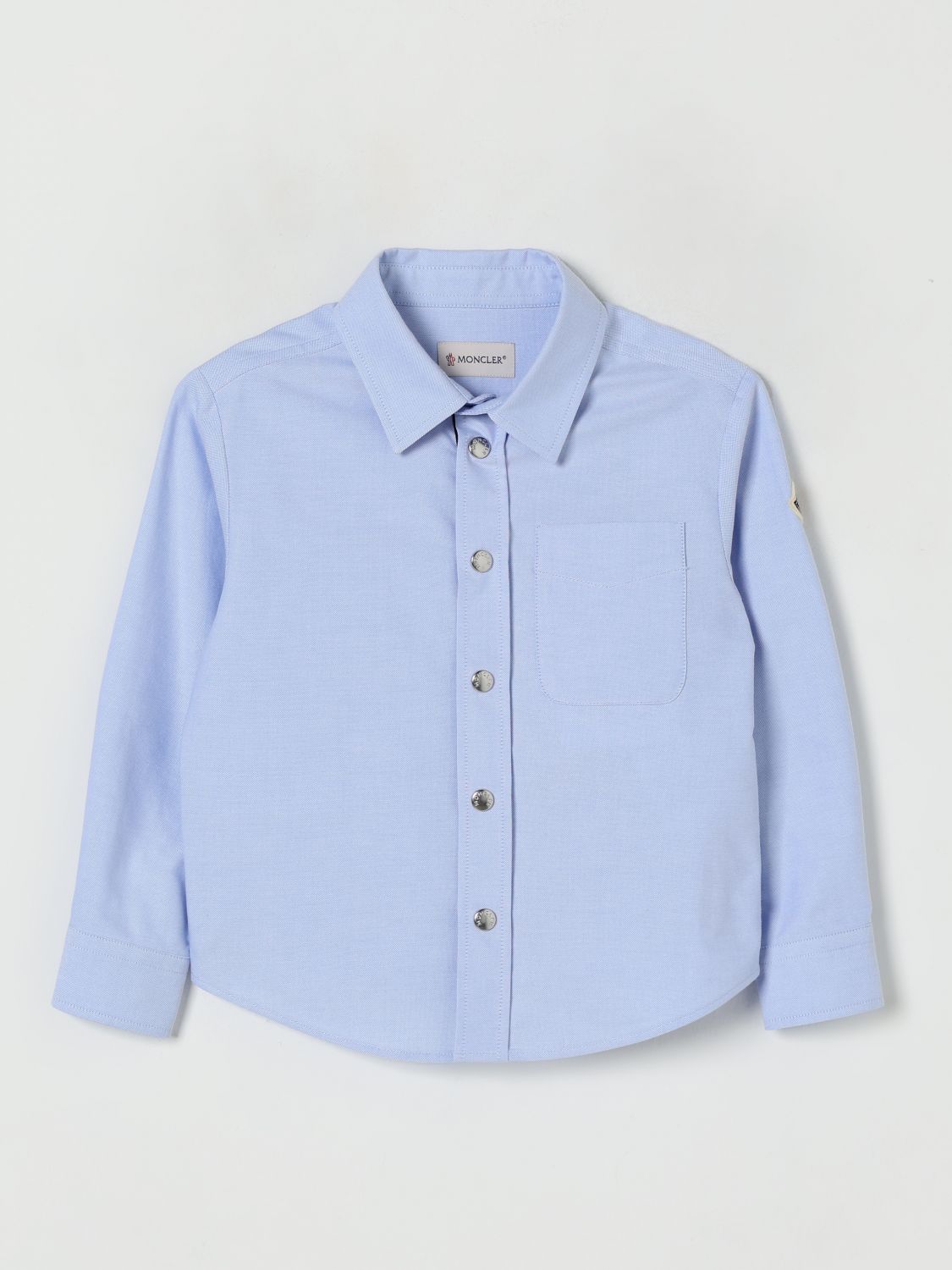 MONCLER Shirt Kids color Blue　MONCLER シャツ キッズカラー ブルー MONCLER