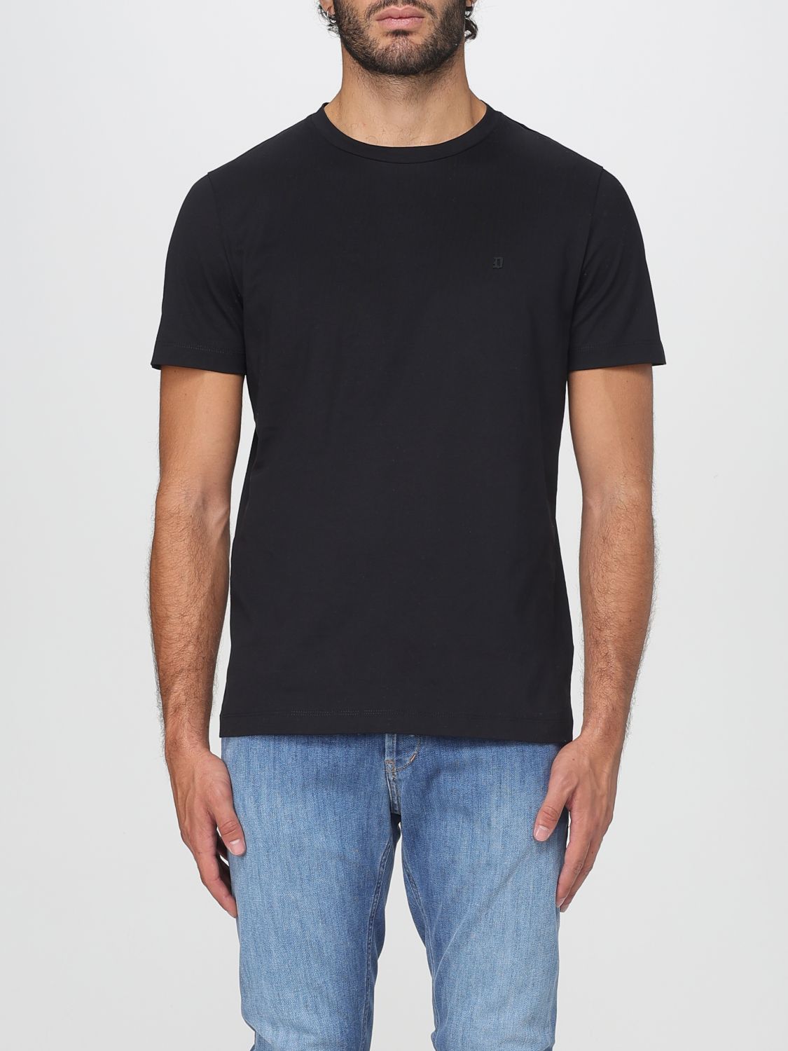 Dondup Basic T-shirt In Black In Black