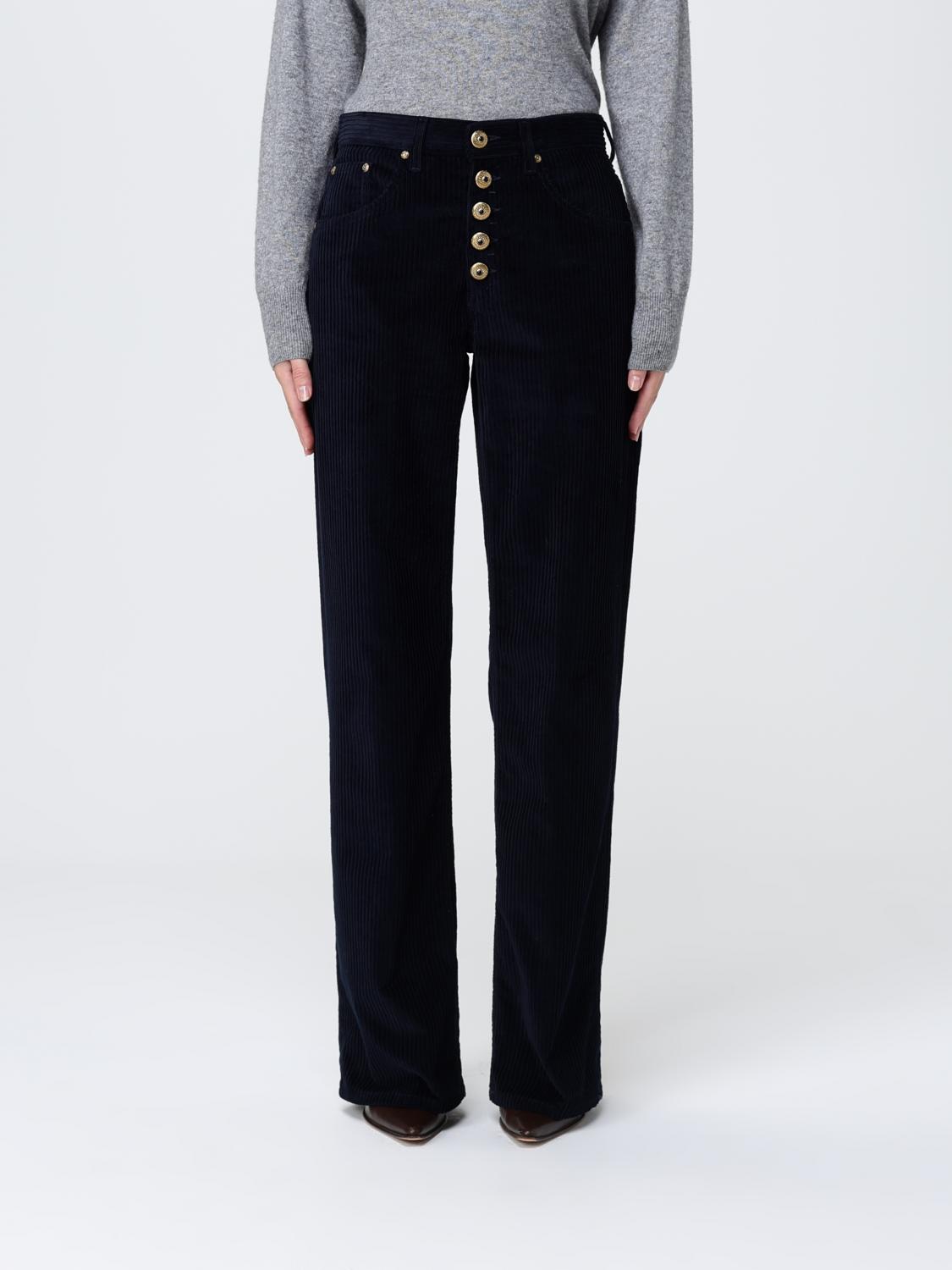 Dondup Damen Blau Pants Woman Color