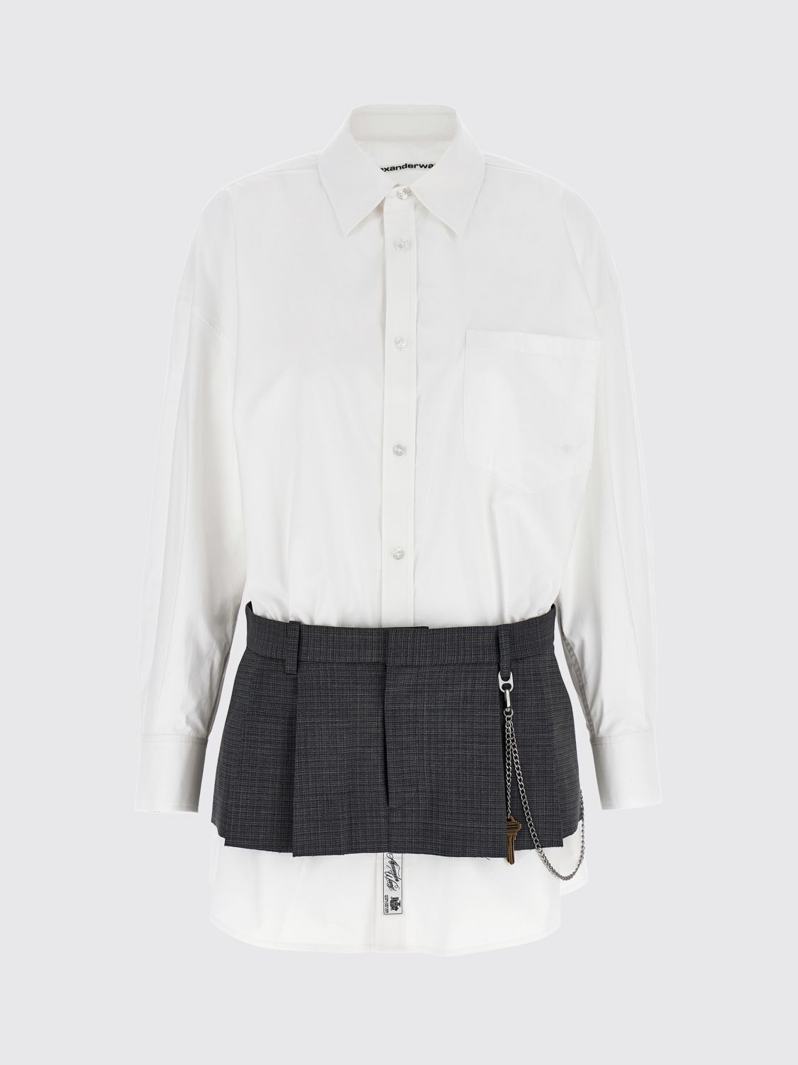 Alexander Wang Pre-styled Mini Shirt Dress In White