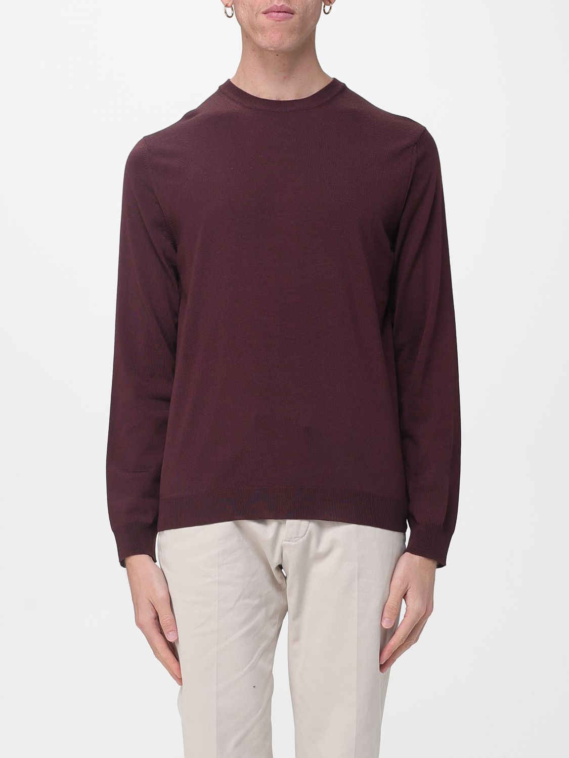 Zanone Herren Burgundy Sweater Men Color