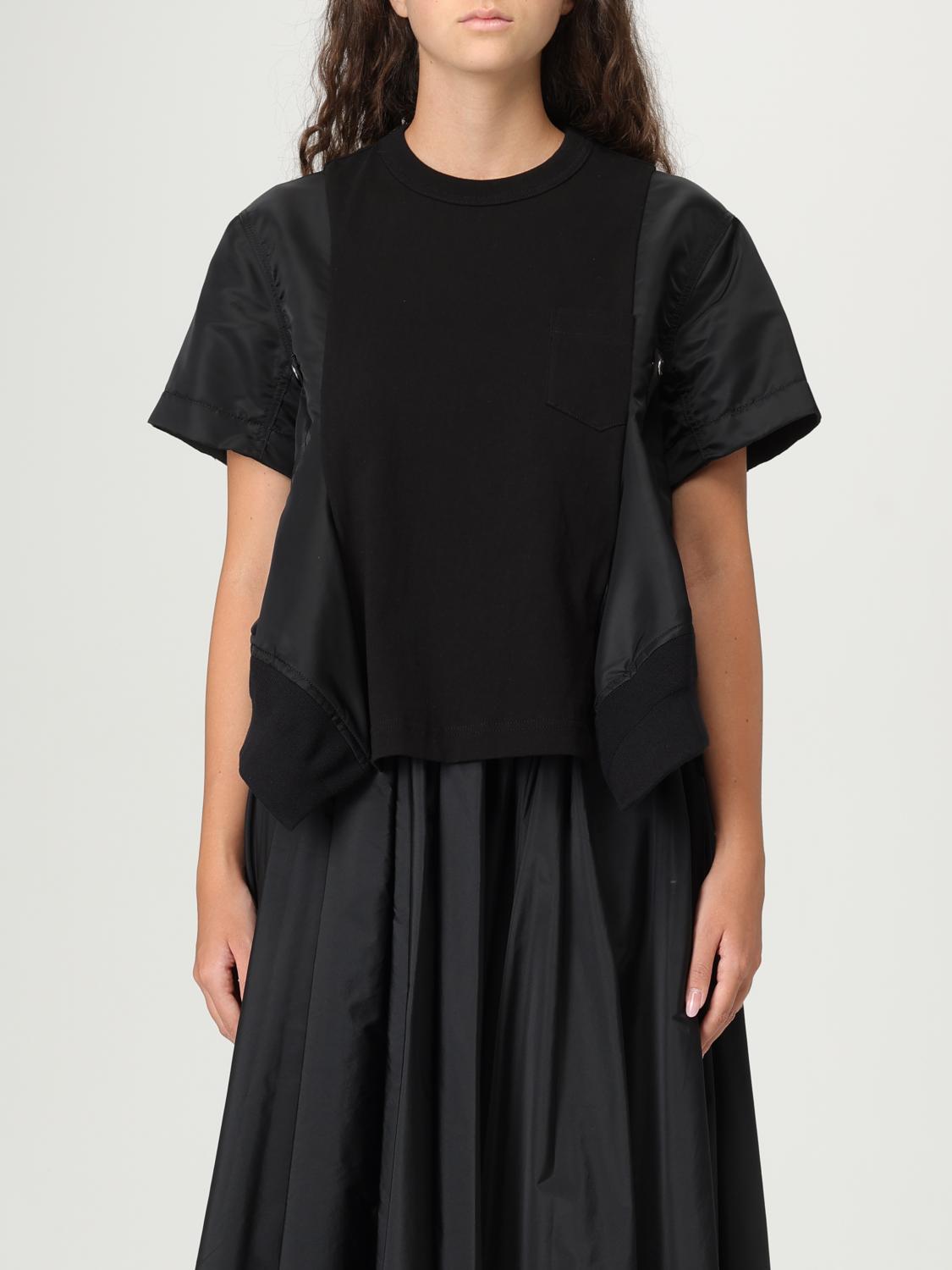 T-Shirt SACAI Woman color Black