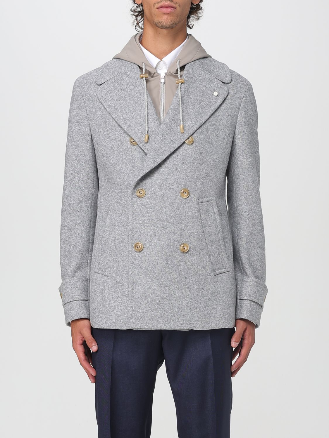 Luigi Bianchi Coat Men Color Grey In Gray