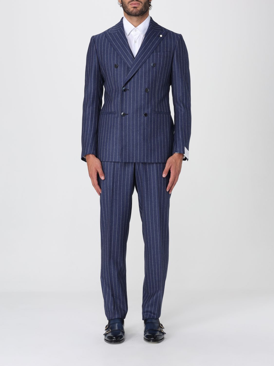 Luigi Bianchi Suit Men Color Blue In Blue