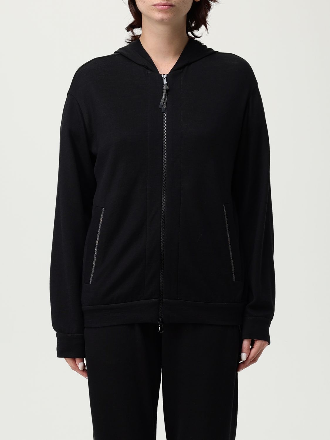 Brunello Cucinelli Cardigan Woman Color Black In Black
