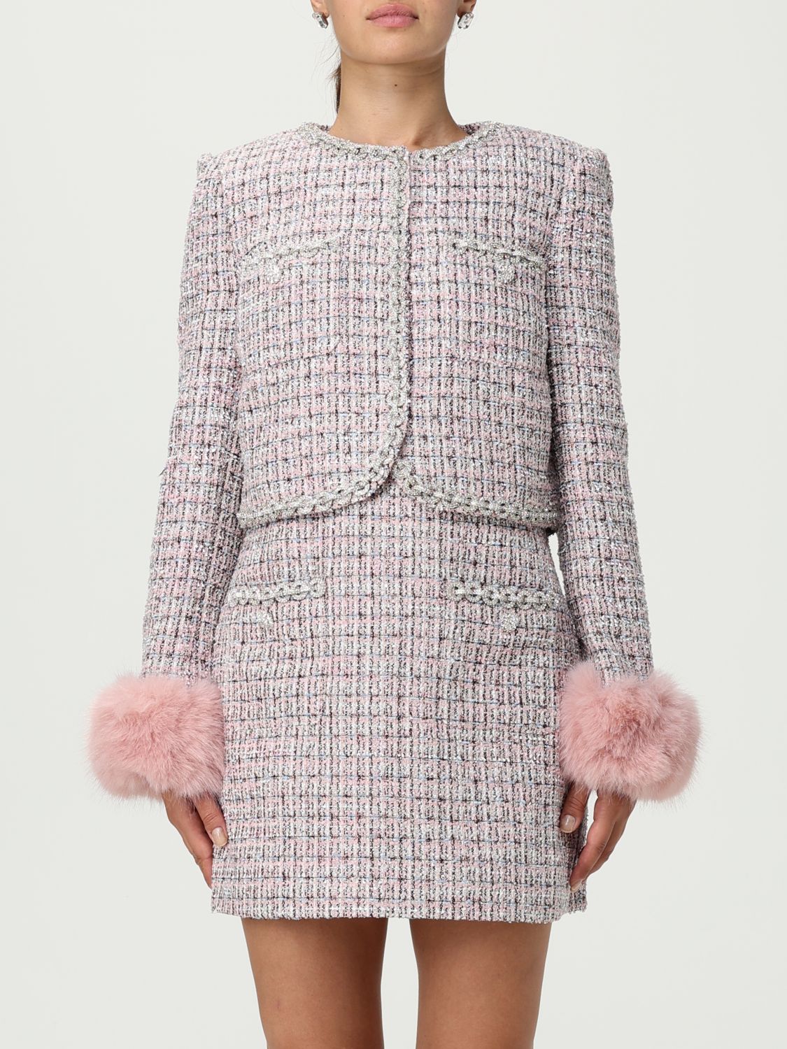 Self-portrait Blazer  Woman Color Pink In Pink