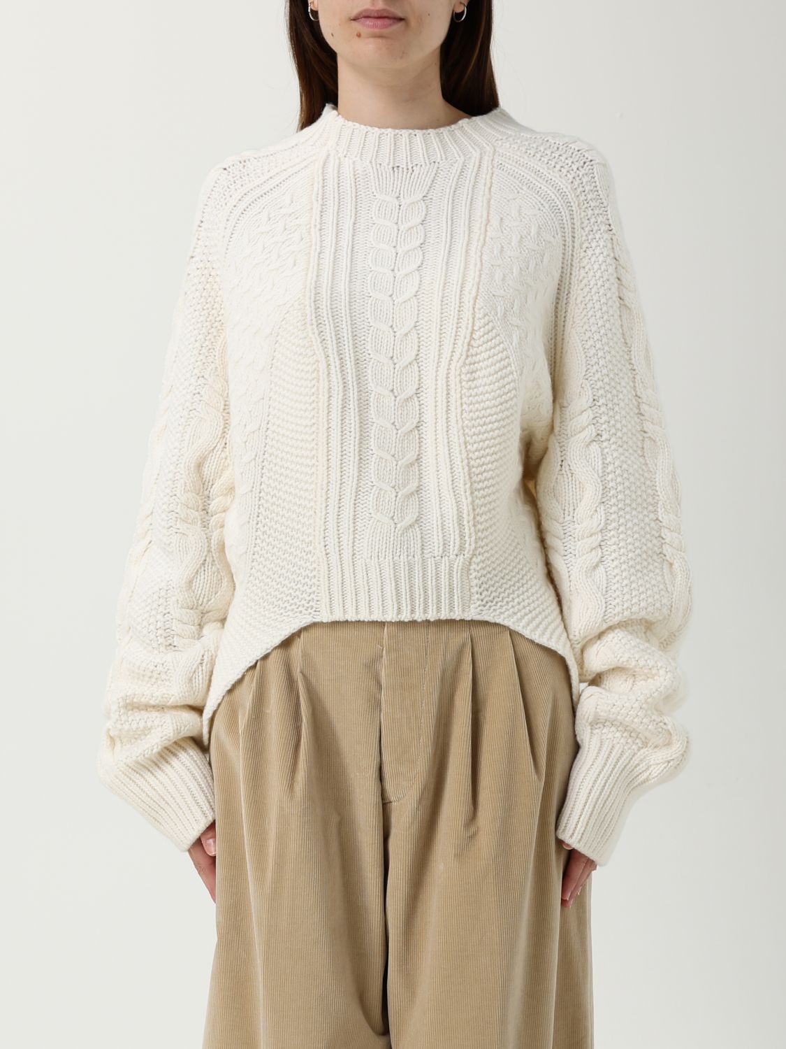 Dondup Sweater  Woman Color White In White