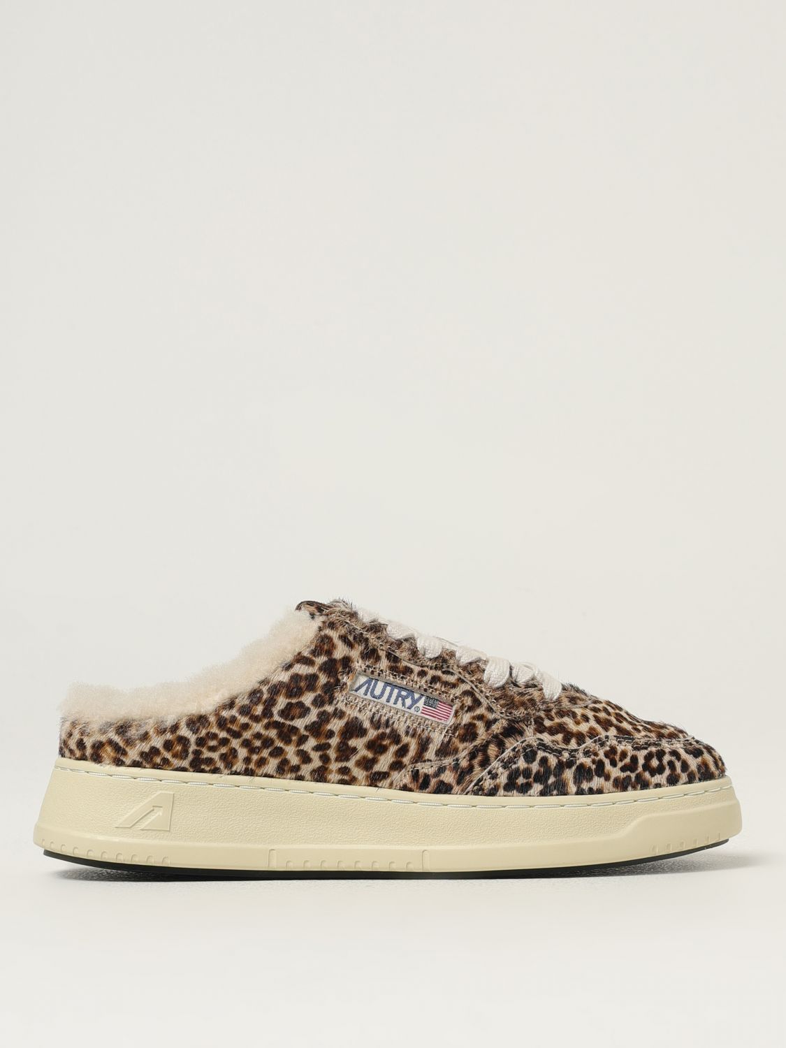Autry Sneakers Medalist Mule Leopard-print Sneakers In White