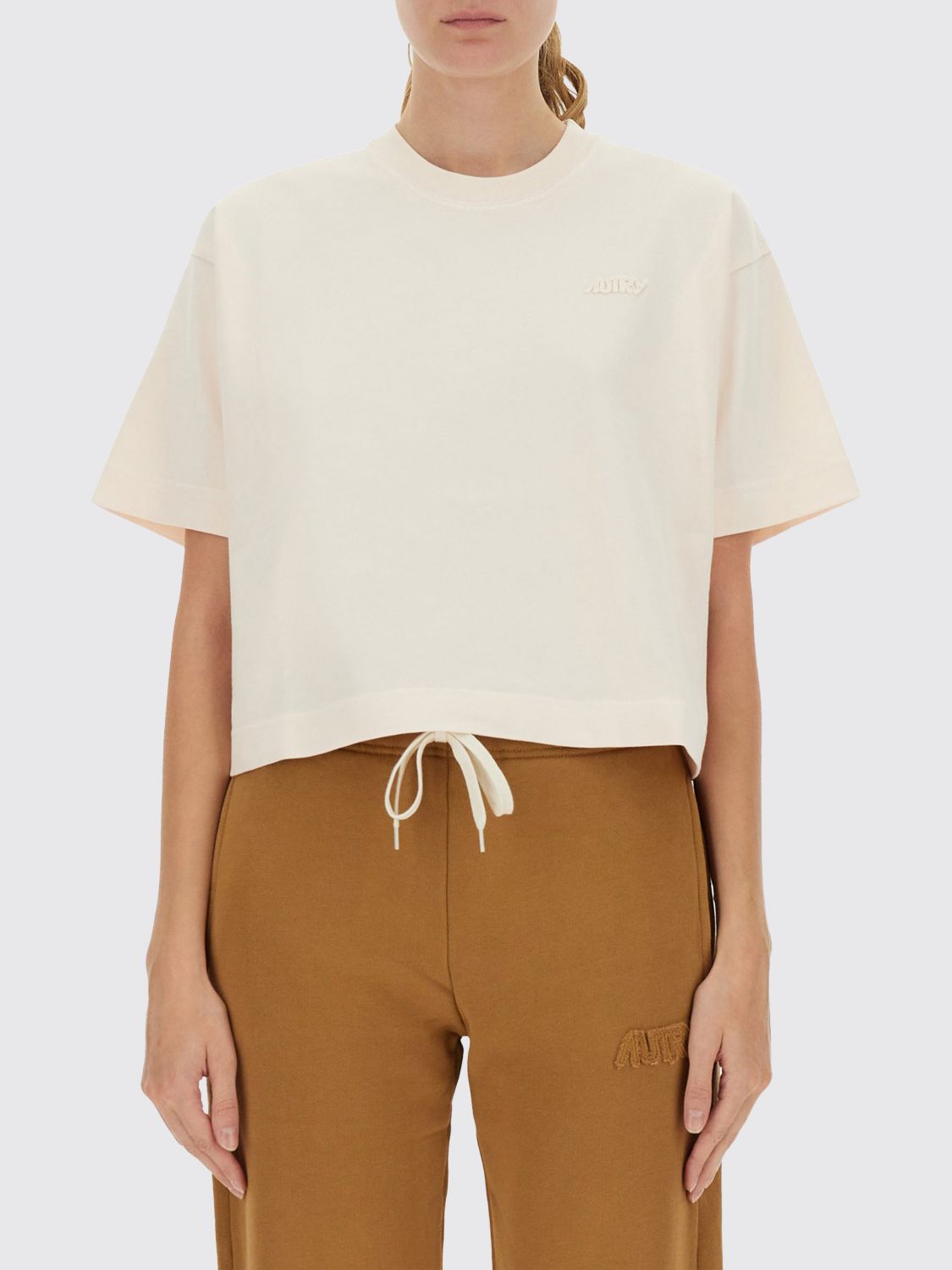 Autry T-shirt With Matching Logo In Neutral