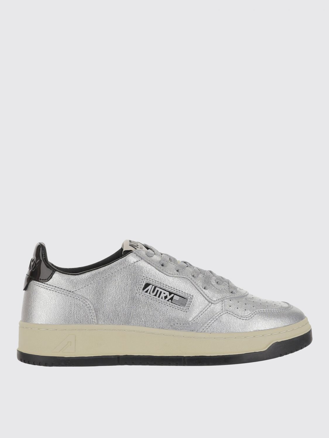Autry Medalist Lace-up Sneakers In Silver