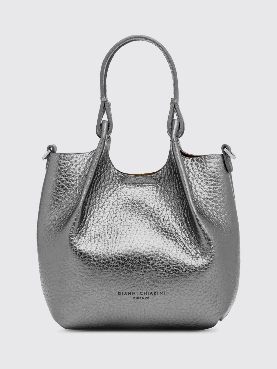 Gianni Chiarini Mini Bag Woman Color Silver In Gold