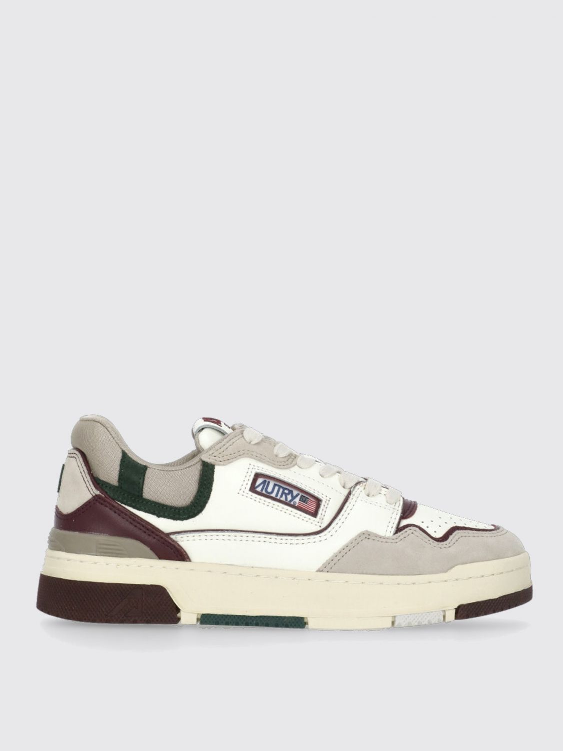 Autry Low Top Leather Sneakers With Raised Sole In Multi
