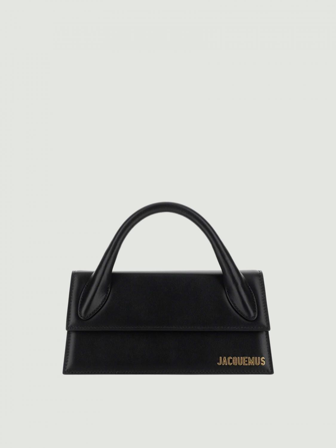 Jacquemus Elegant Black Leather Handbag In Black