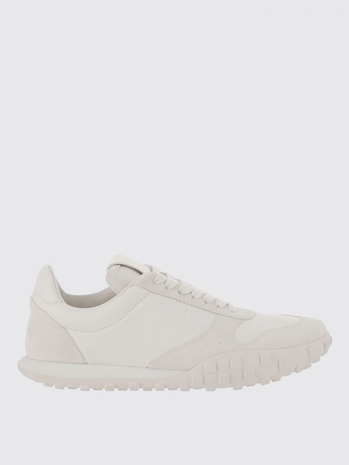 Jil Sander Satin-effect Nylon Sneakers With Suede Trim And Rubber Sole In Neutral