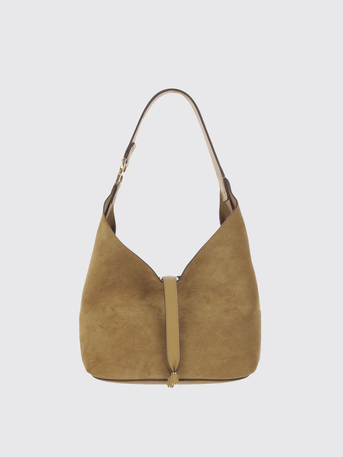 Chloé Marcie Small Suede Leather Hobo Bag In Brown