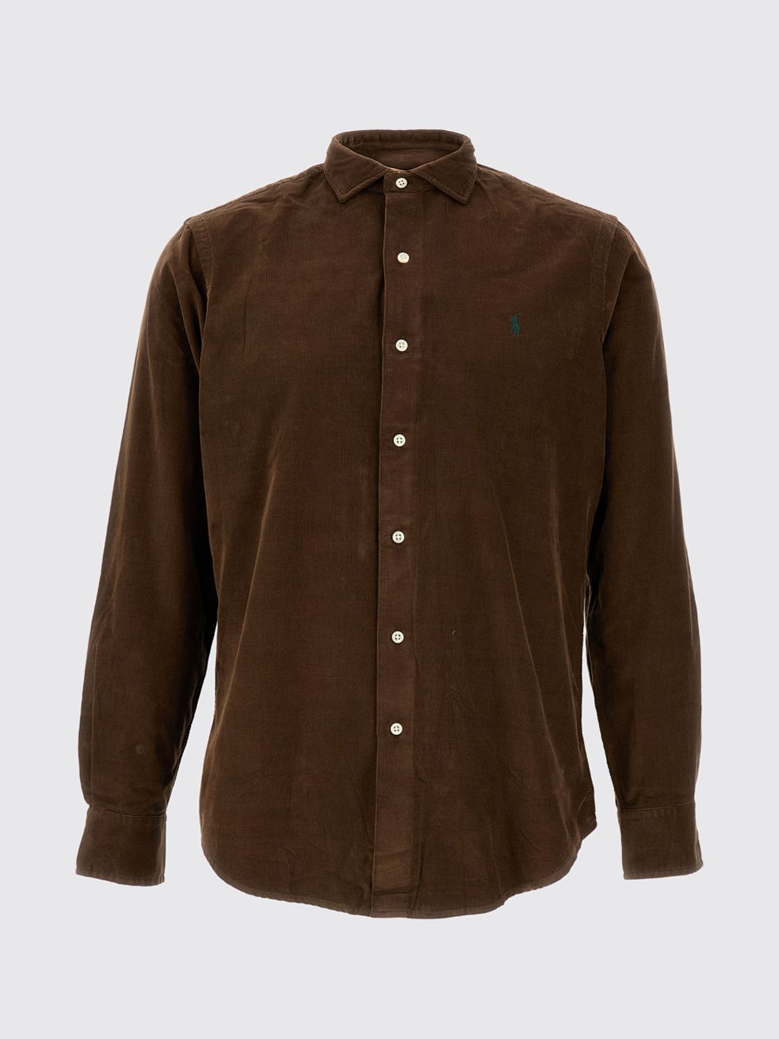 Polo Ralph Lauren Long Sleeve Sport Shirt In Brown
