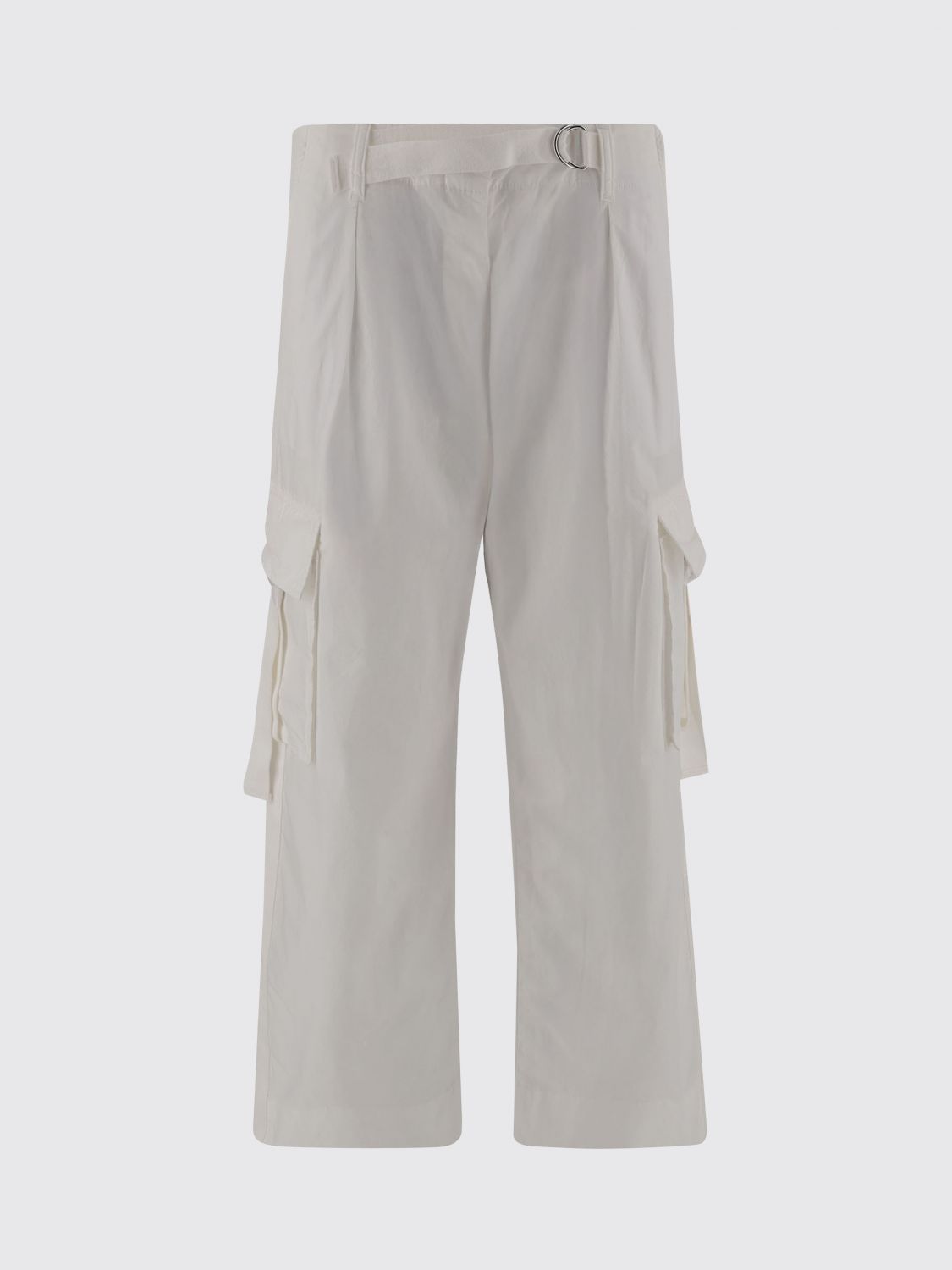 Tory Burch Cotton Cargo Pants In Neutral