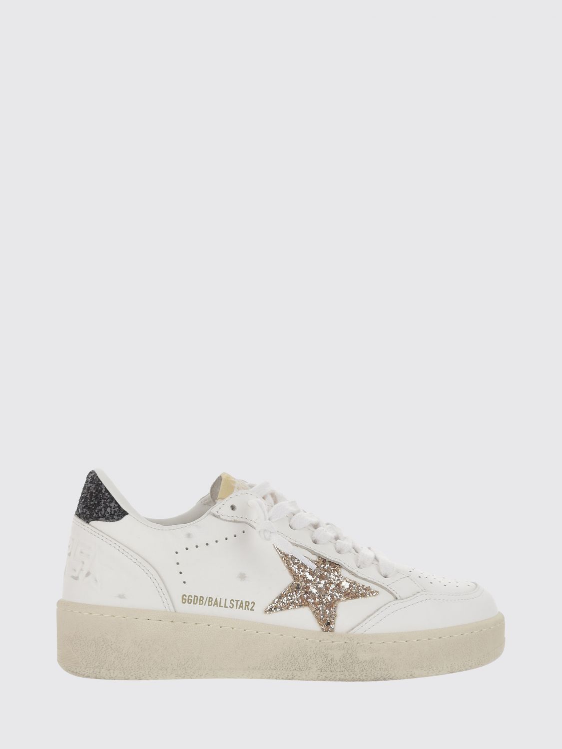 Golden Goose Ball Star Leather Glitter Low-top Sneakers In Multi