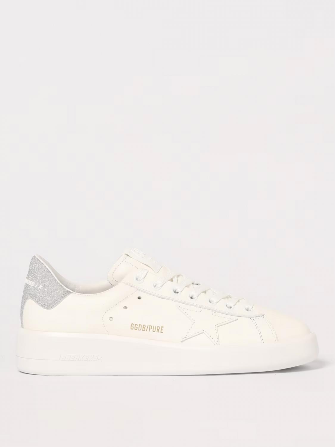 Golden Goose Purestar Leather Sneakers In White