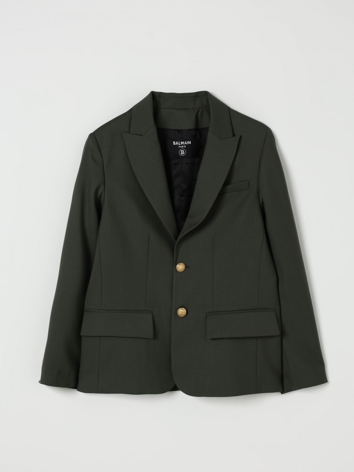 Balmain Jacket  Kids Color Kaki In Green