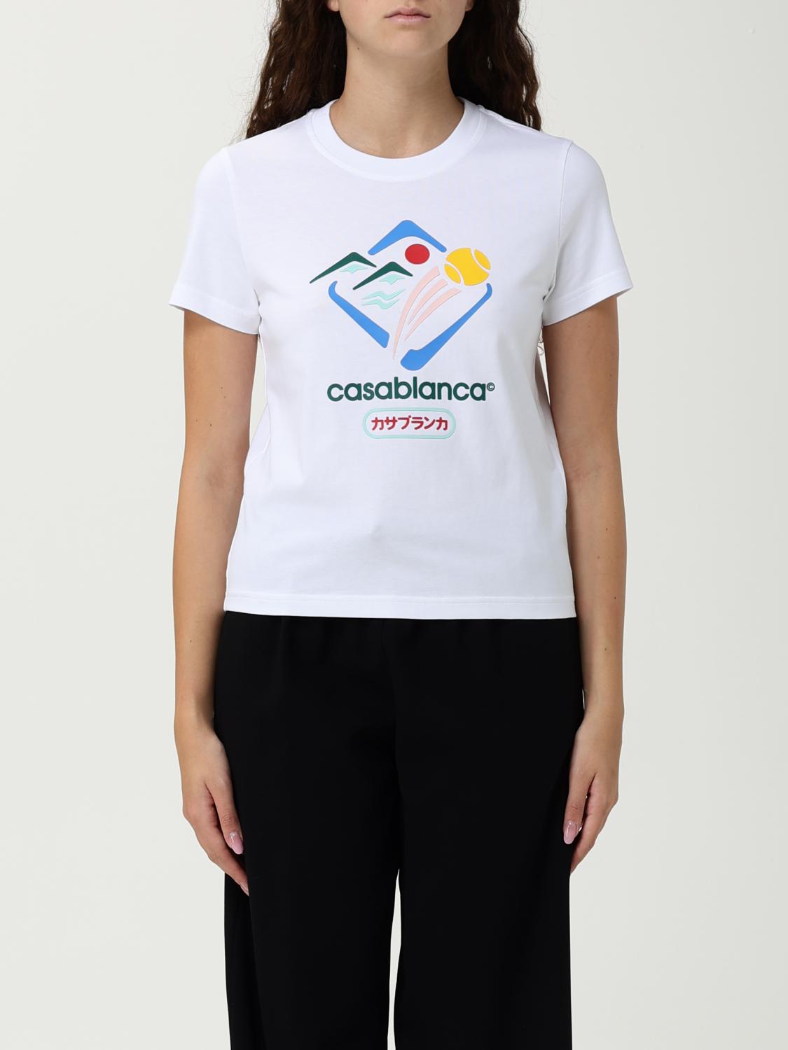 Casablanca Montagne Sportif Cropped T-shirt In White