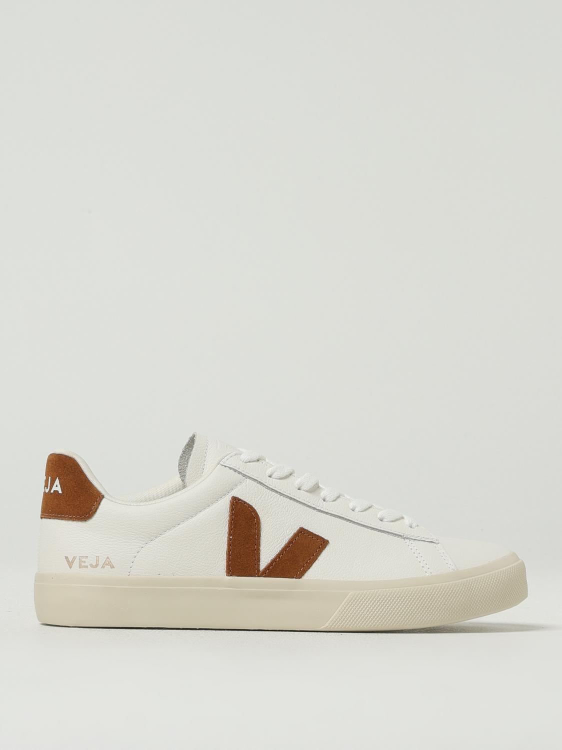 Veja Sneakers Campo Chromefree White Cognac In Brown