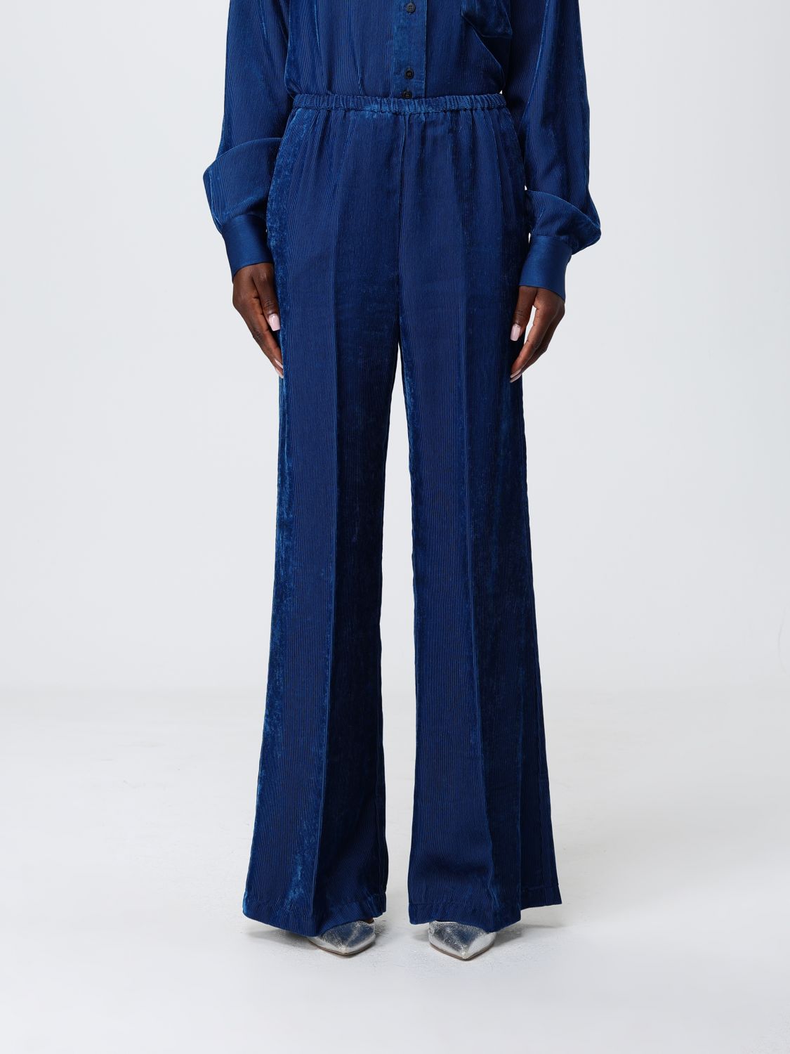 Forte Forte Pants  Woman Color Blue In Blue