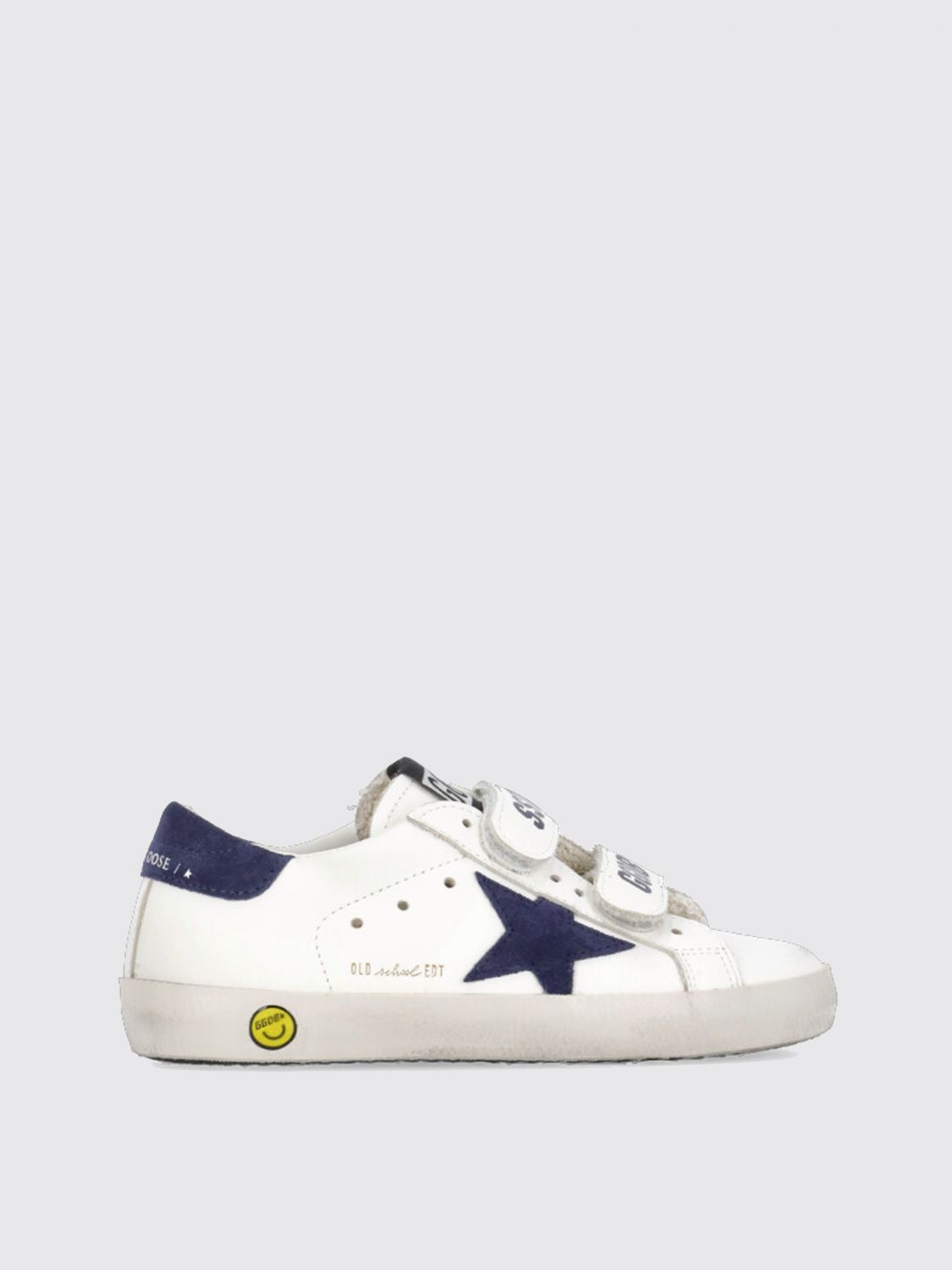 Golden Goose Old School Leather Trainers 6-8 Years In White