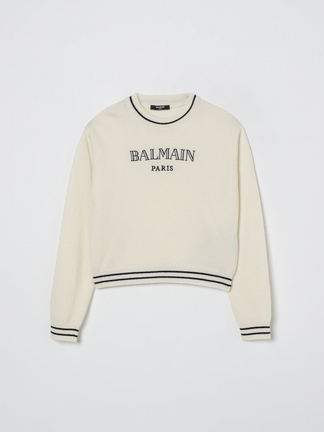 Balmain Sweater Kids Color Ivory In Neutral