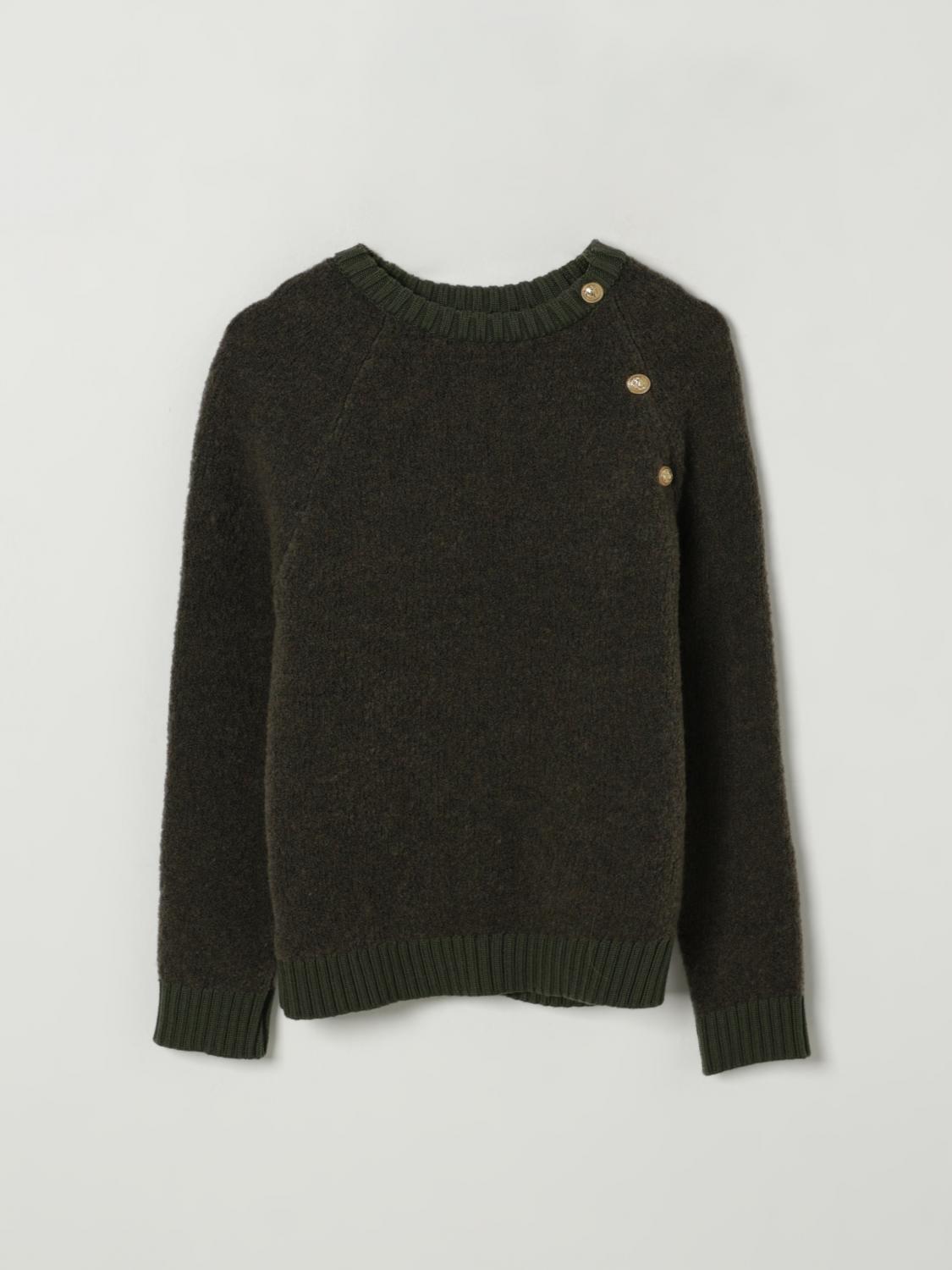 Balmain Sweater Kids Color Green In Green